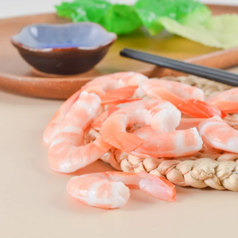 PVC injection moulded shrimp simulation keychain pendant with modern design