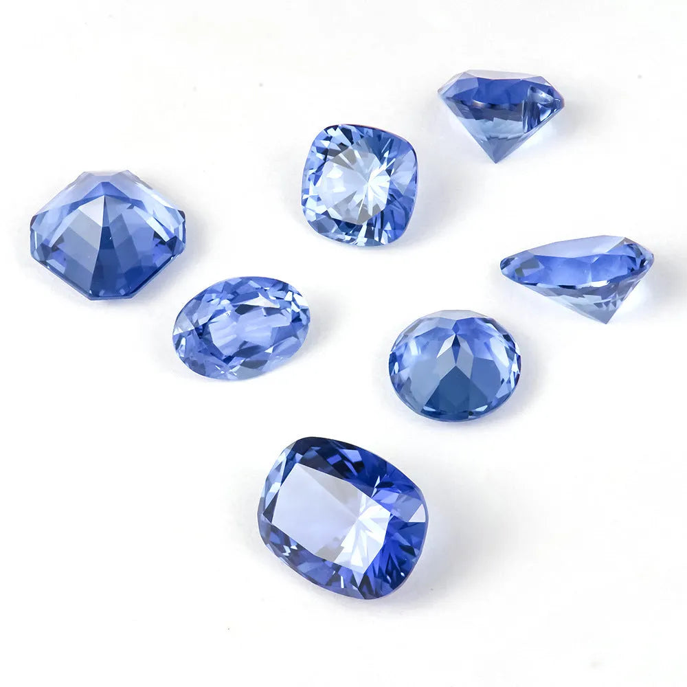 Royal blue love shaped tiara gemstones in various shapes and sizes for jewellery making