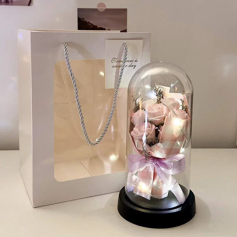 A formed bionic bouquet decorative gift in a choice of eight colours including gradients.