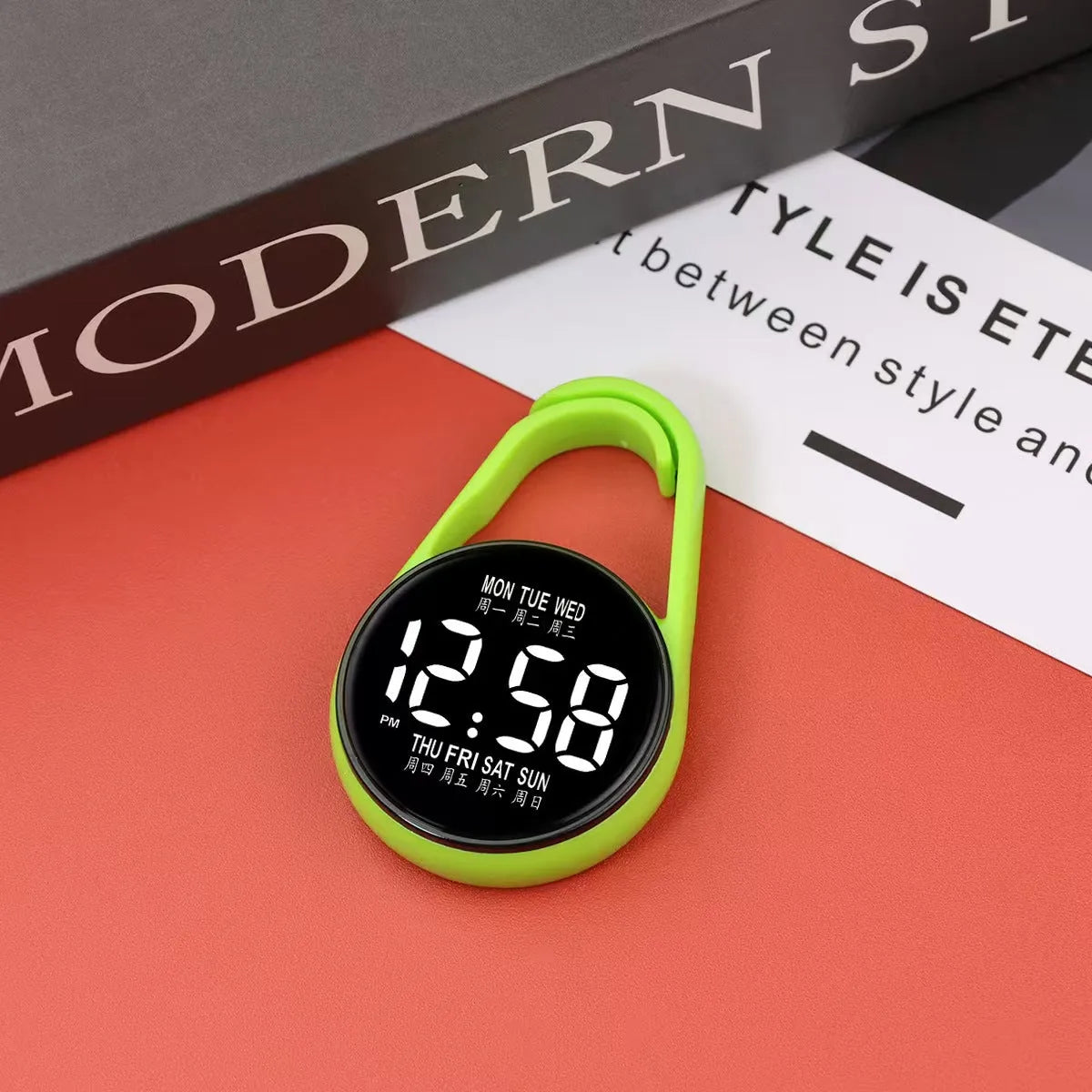 Fashion LED simple luminous week mini electronic watch with digital display and plastic strap