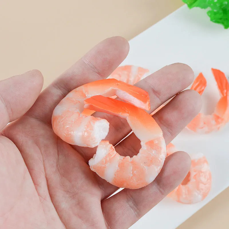 PVC injection moulded shrimp simulation keychain pendant with modern design