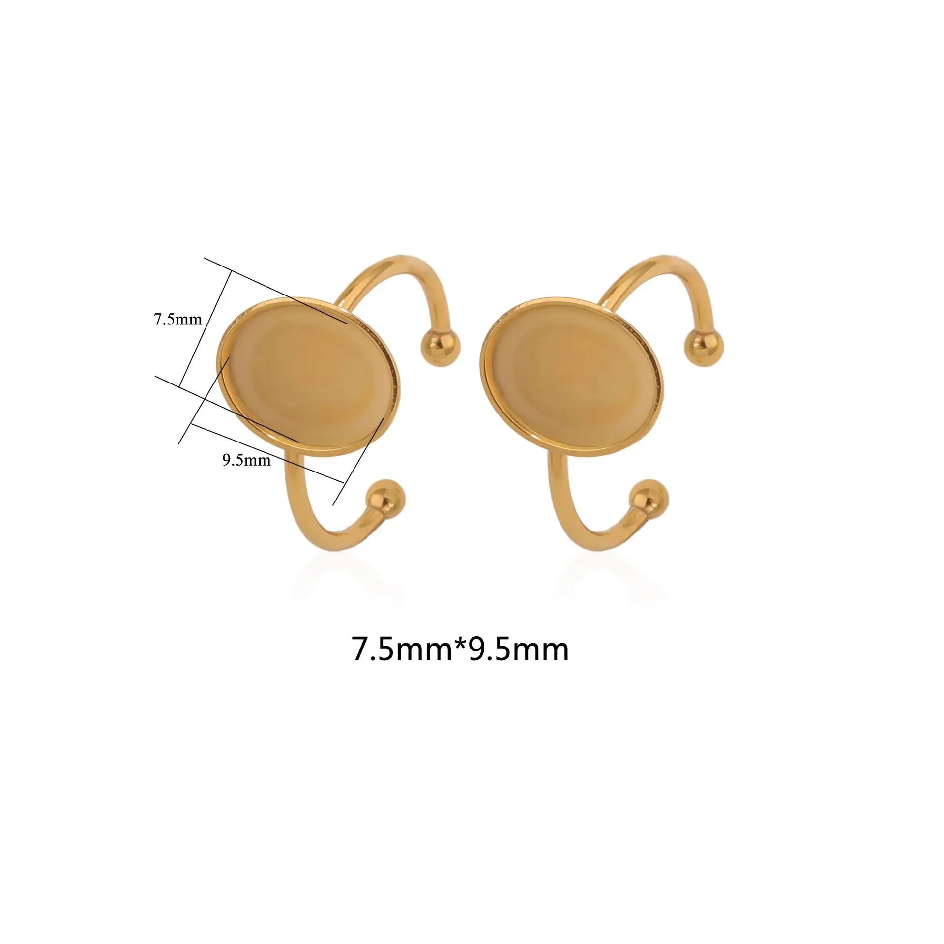 Golden-toned stainless steel ring holder with totem pattern and multiple shape options for jewellery organisation