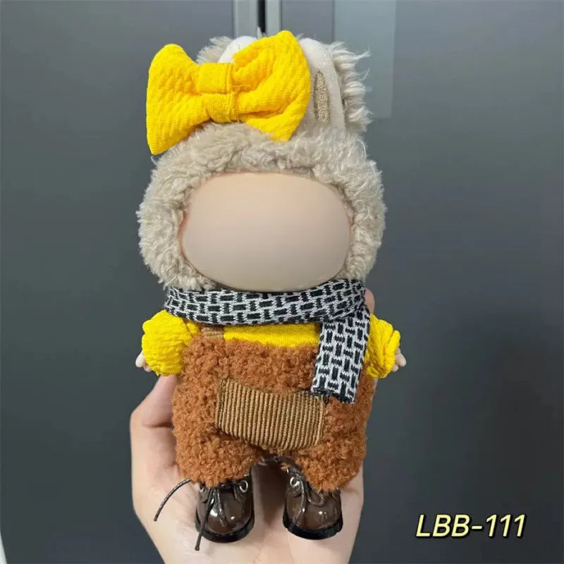 17cm plastic doll clothes outfit for LBB series vinyl figurines on a white background.