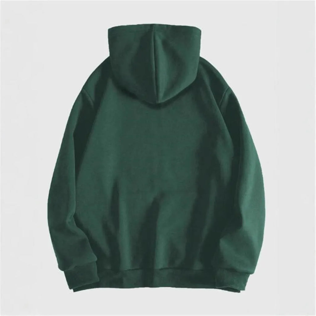 Men's black hooded sweatshirt with skull print hot stamping decoration and Harajuku styling