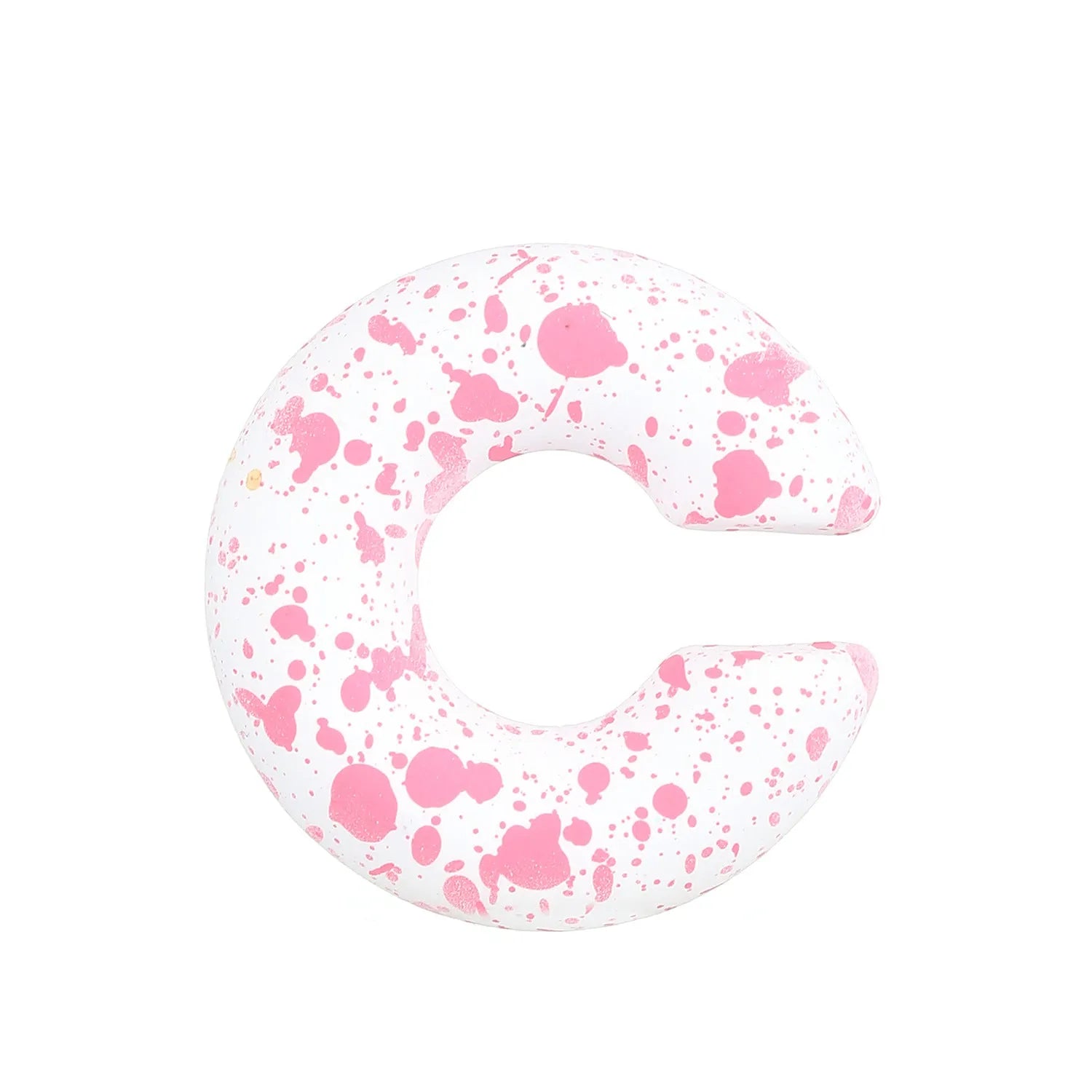 Close-up of a pair of matte coarse round C-shaped clip-on earrings for women in a candy colour.