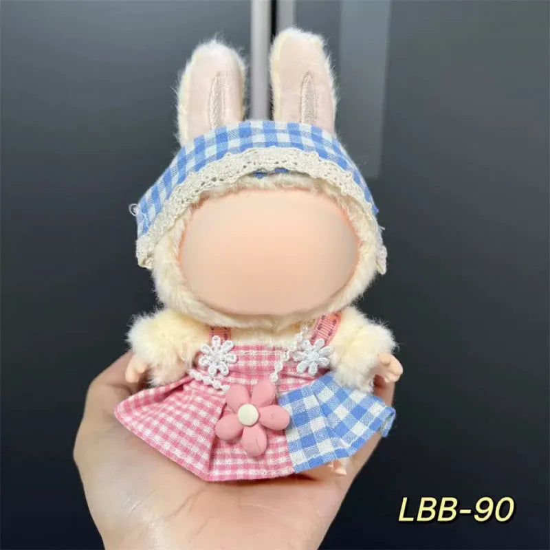 17cm plastic doll clothes outfit for LBB series vinyl figurines on a white background.