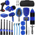 26-piece automotive cleaning brush kit in PP plastic with multiple brush types