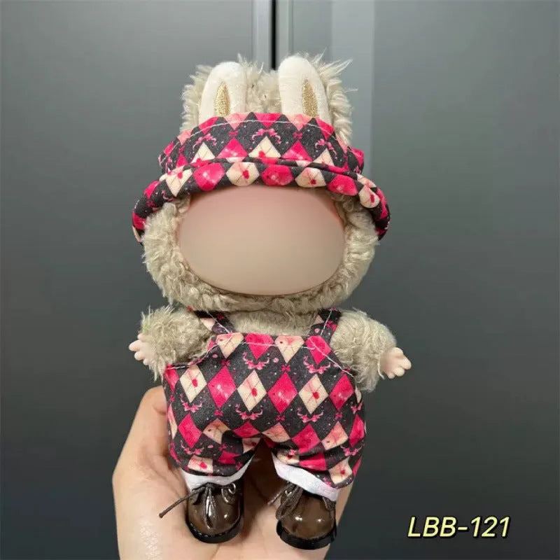 17cm plastic doll clothes outfit for LBB series vinyl figurines on a white background.