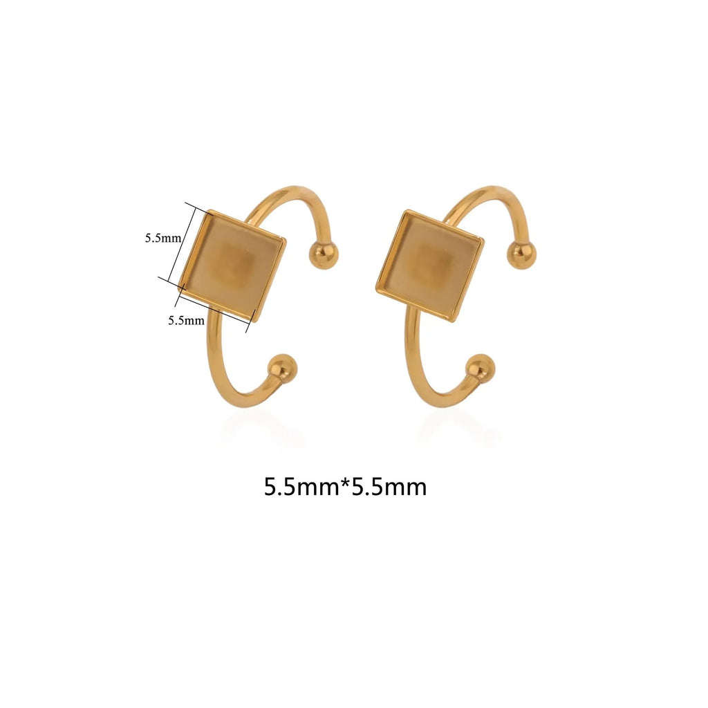 Golden-toned stainless steel ring holder with totem pattern and multiple shape options for jewellery organisation