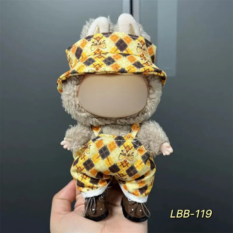 17cm plastic doll clothes outfit for LBB series vinyl figurines on a white background.