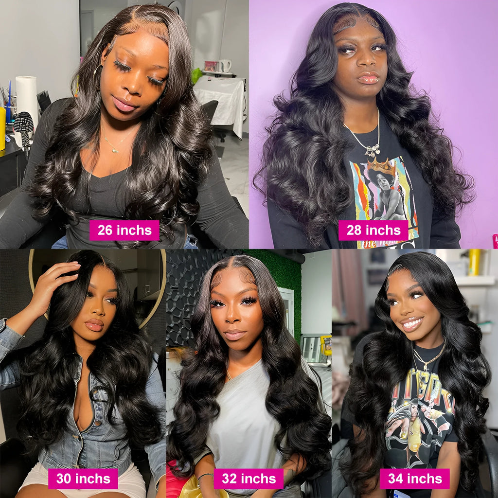 Black long curly synthetic wig with front lace and side bangs on a wig stand.