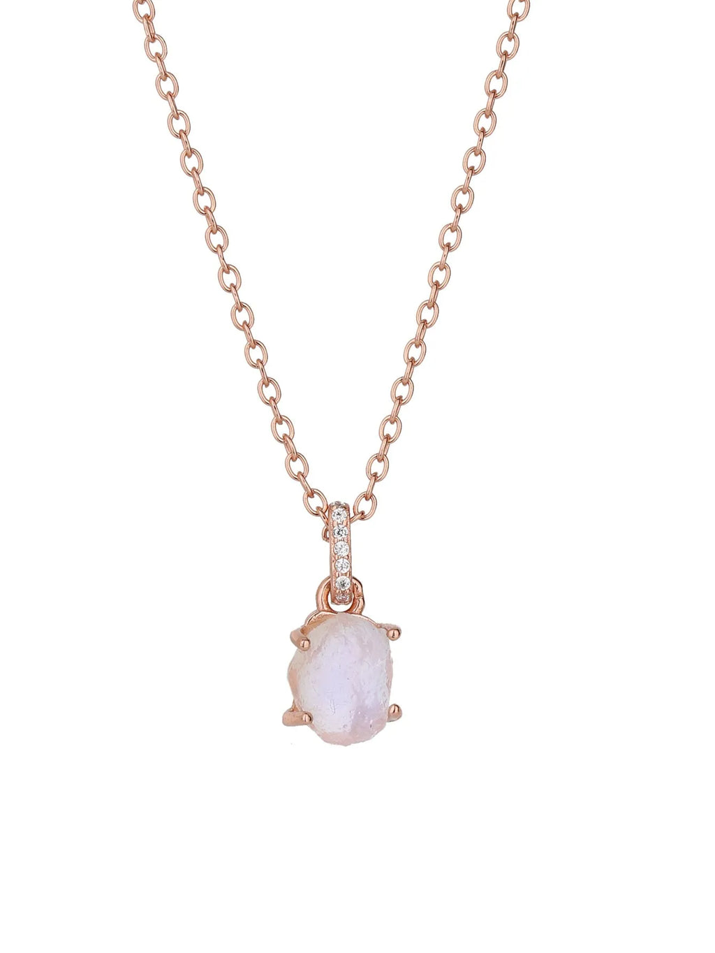 S925 sterling silver moonstone pendant necklace with geometric design and adjustable chain