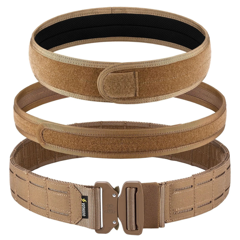 VOTAGOO 2-inch nylon quick-release waist belt in CP camouflage with an alloy automatic buckle.