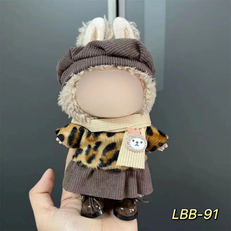 17cm plastic doll clothes outfit for LBB series vinyl figurines on a white background.