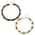 Women's multi-layer necklace and bracelet set with exaggerated European styling and alloy construction