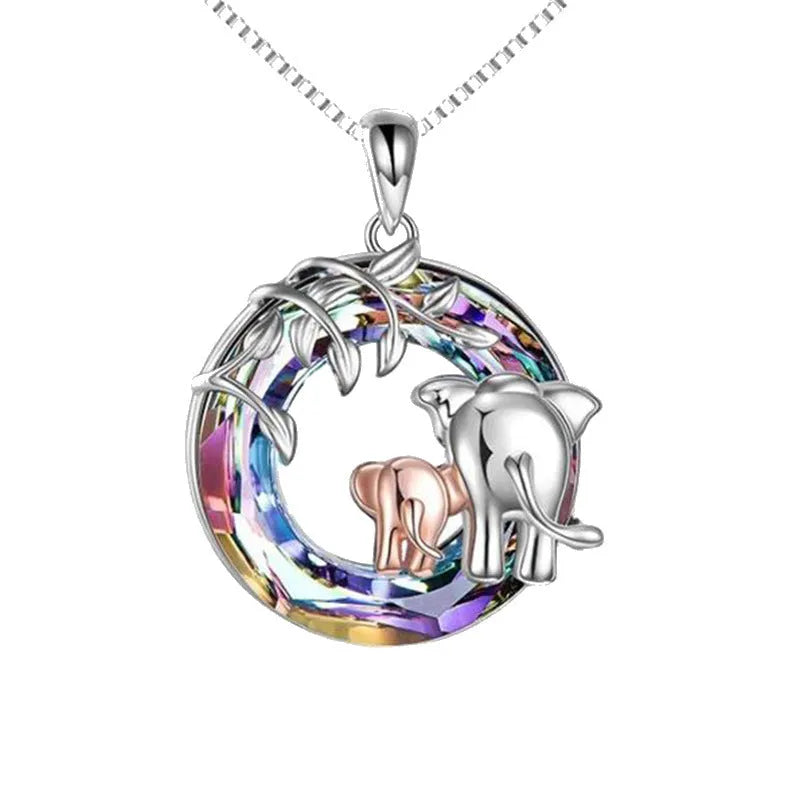 Platinum coloured women's necklace with geometric Saturn pendant on adjustable 51cm-80cm chain.