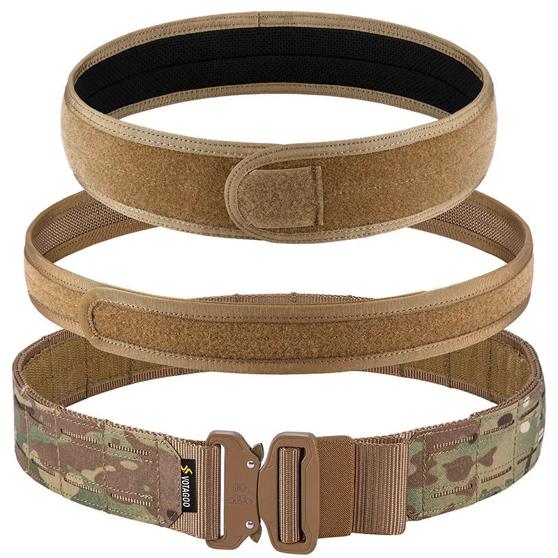 VOTAGOO 2-inch nylon quick-release waist belt in CP camouflage with an alloy automatic buckle.