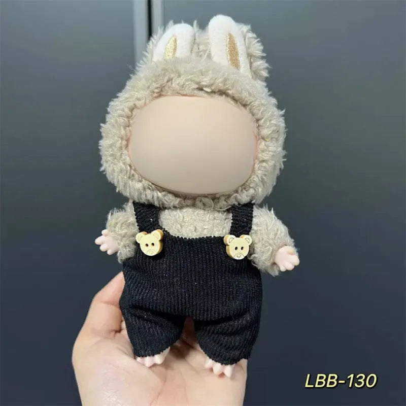 17cm plastic doll clothes outfit for LBB series vinyl figurines on a white background.