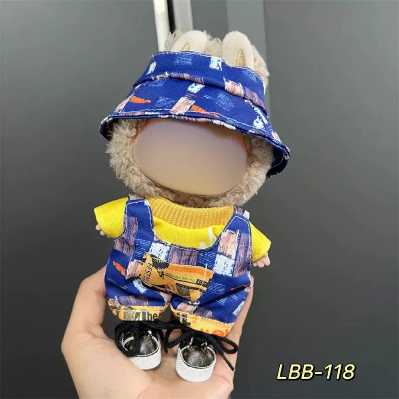 17cm plastic doll clothes outfit for LBB series vinyl figurines on a white background.