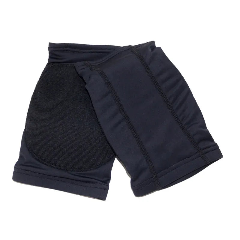 Ballet dance knee pads in black and skin colour options with five size choices for yoga and exercise
