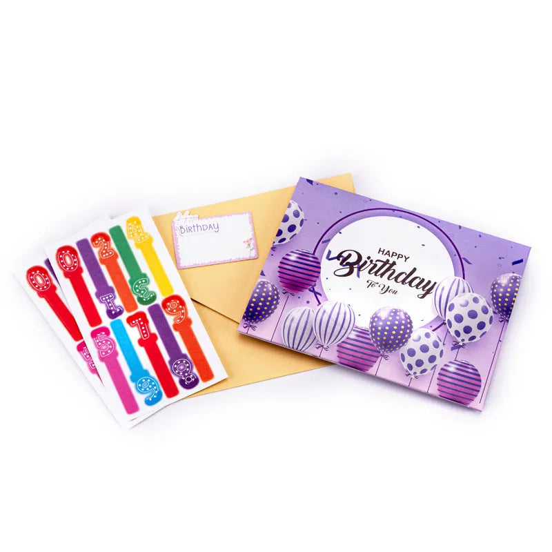 Open 3D cake greeting card with Chinese ink style artwork, showing its manually folded paper construction.