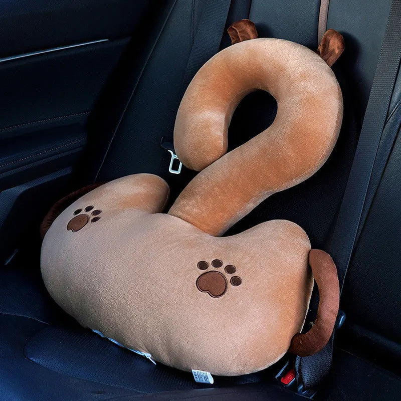 65cm square cartoon animal cushion pillow showing various animal design options including cat, rabbit and dinosaur