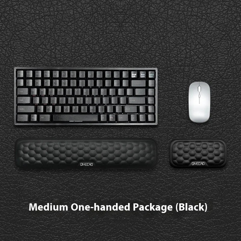 Memory foam mouse wrist pad with silicone base in cloth or leather cover options
