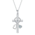 Women's copper electroplated necklace with stethoscope pendant on cross chain