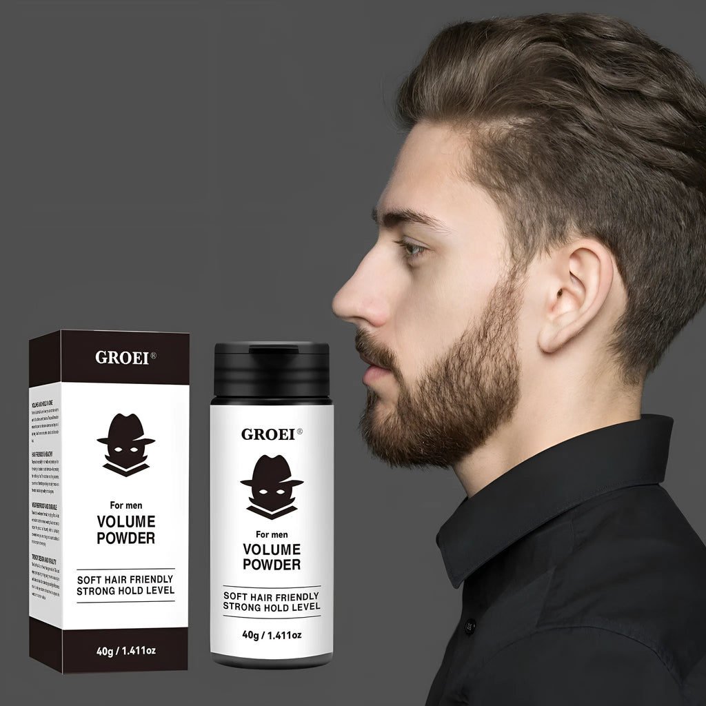 40g hair styling powder container for oil control and volume with transparent formula
