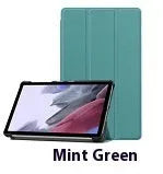Lenovo Tab P12 protective case in apricot colour with a 3-fold stand open, showing the magnetic closure.