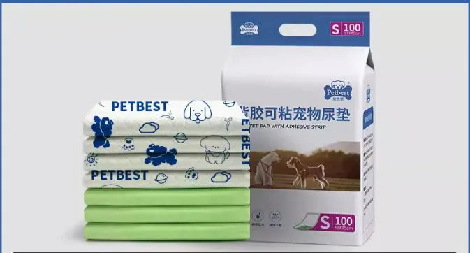 Pack of thickened adhesive dog urine pads showing bamboo charcoal deodorising variant in L size 60x60cm