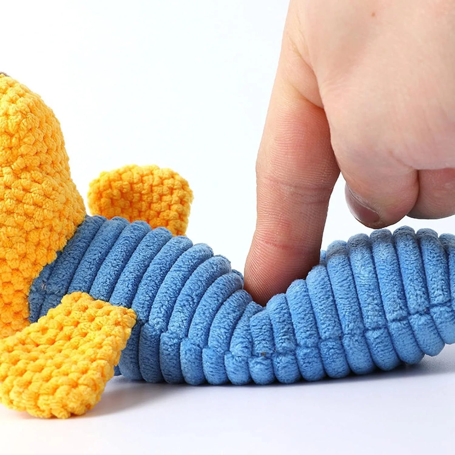 19cm long plush stuffed animal dog squeaky chew toy for dental cleaning