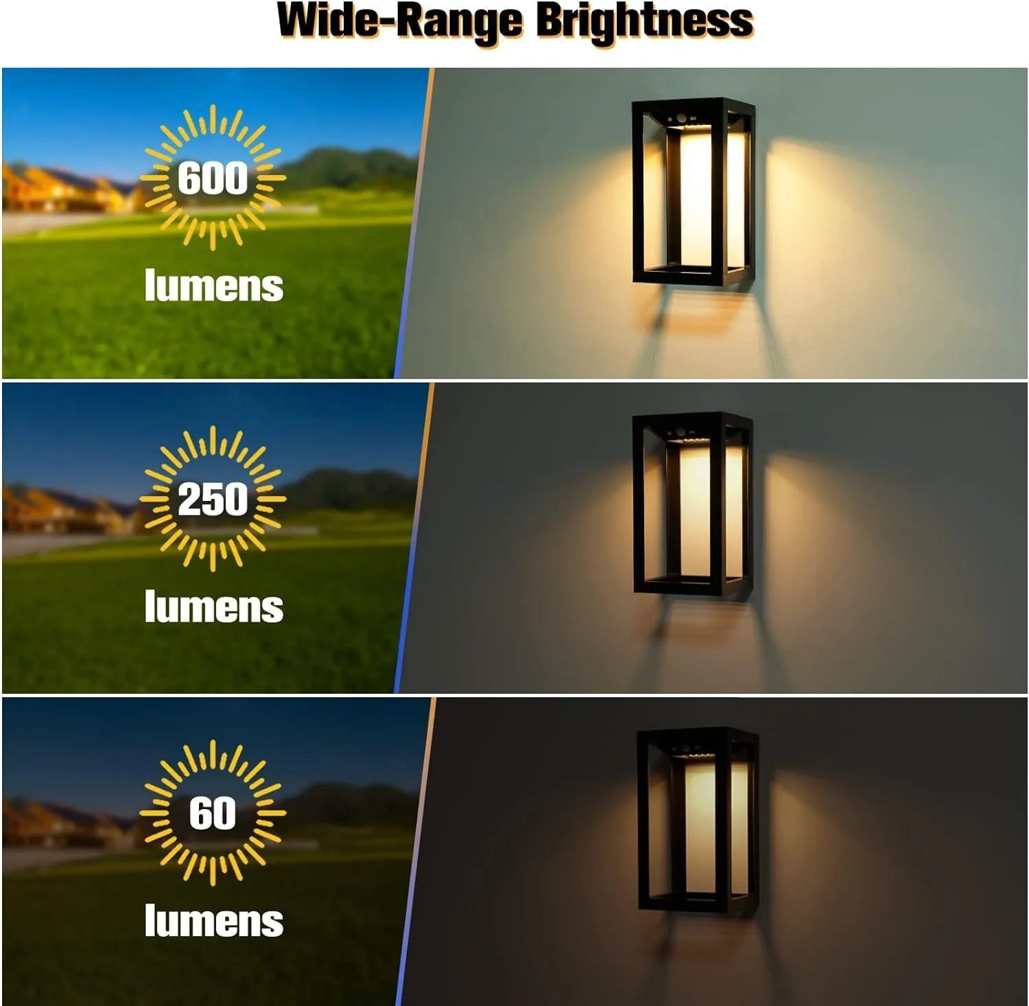 Modern Chinese style waterproof solar outdoor wall lamp for garden and courtyard lighting
