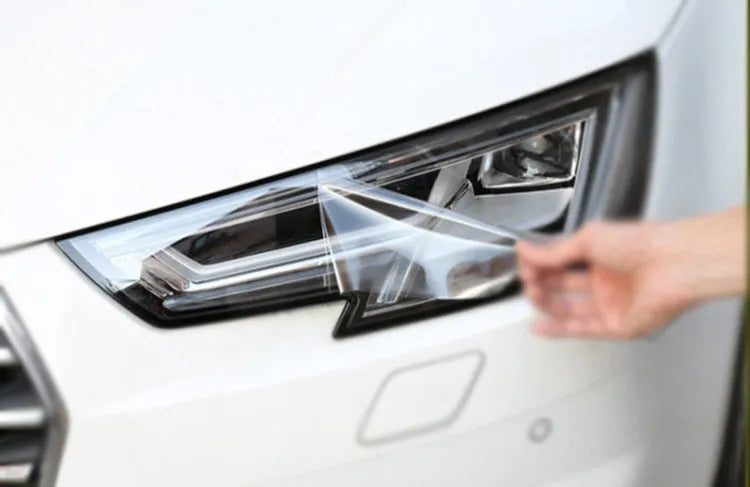 Roll of 30cm wide transparent car lamp protective film for large LED headlights