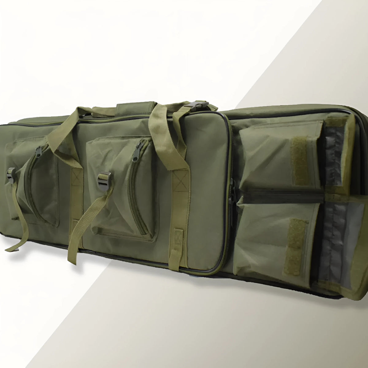 Portable Oxford fishing bag in black, beige green, beige khaki, or CP colour, available in 0.85m, 1m, and 1.2m lengths, unisex outdoor sports bag.