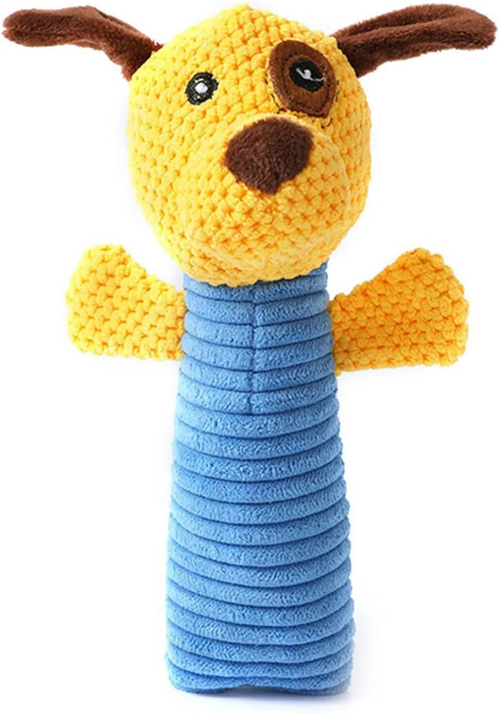 19cm long plush stuffed animal dog squeaky chew toy for dental cleaning