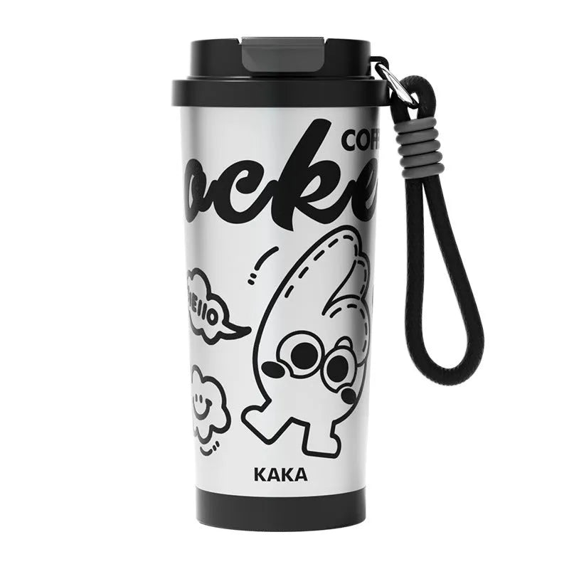 500ml creative vacuum cup in chosen colour with stainless steel shell, showing insulation design.