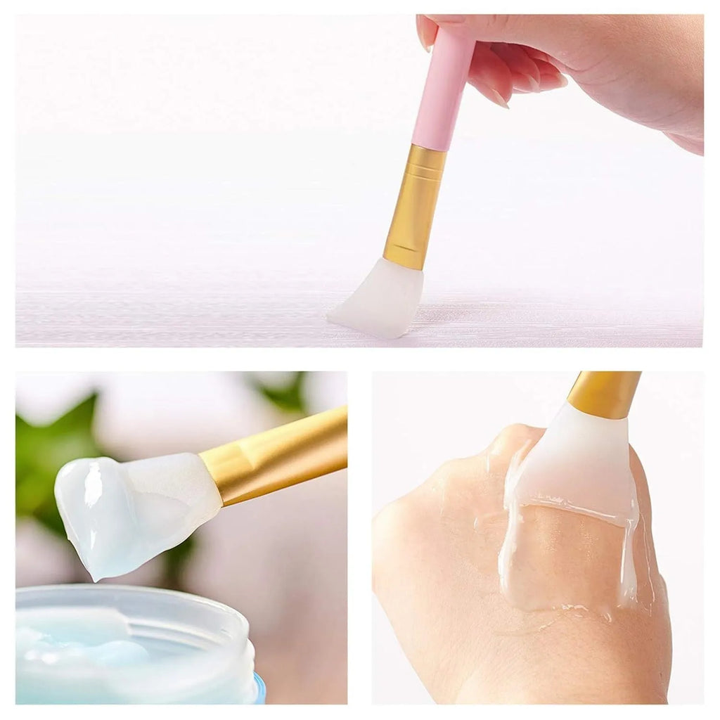 Silicone face and body mask applicator tool in multiple colours for applying clay, mud and skincare products