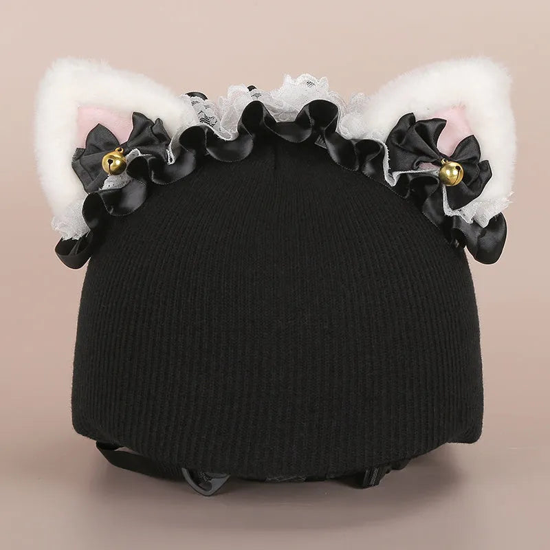 Child's plush cartoon character helmet cover and hat set in soft fabric, shown in medium size.