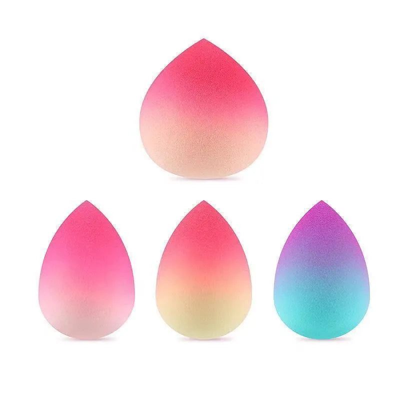 Makeup sponge egg with hydrophilic non-latex sponge and drying rack in gradient powder colour