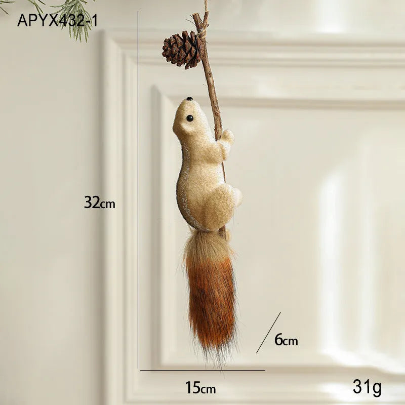 Foam squirrel pendant Christmas tree decoration in cartoon style, one of nine available poses