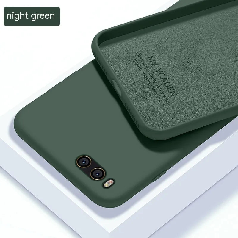 Liquid silicone phone case for Xiaomi 6 in black with anti-drop protection and flexible fit