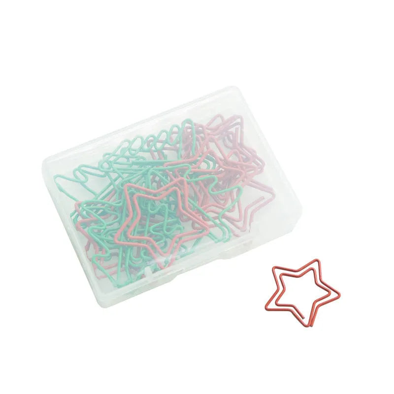 Christmas series mixed colour paper clips assortment with metal alloy PET coated construction