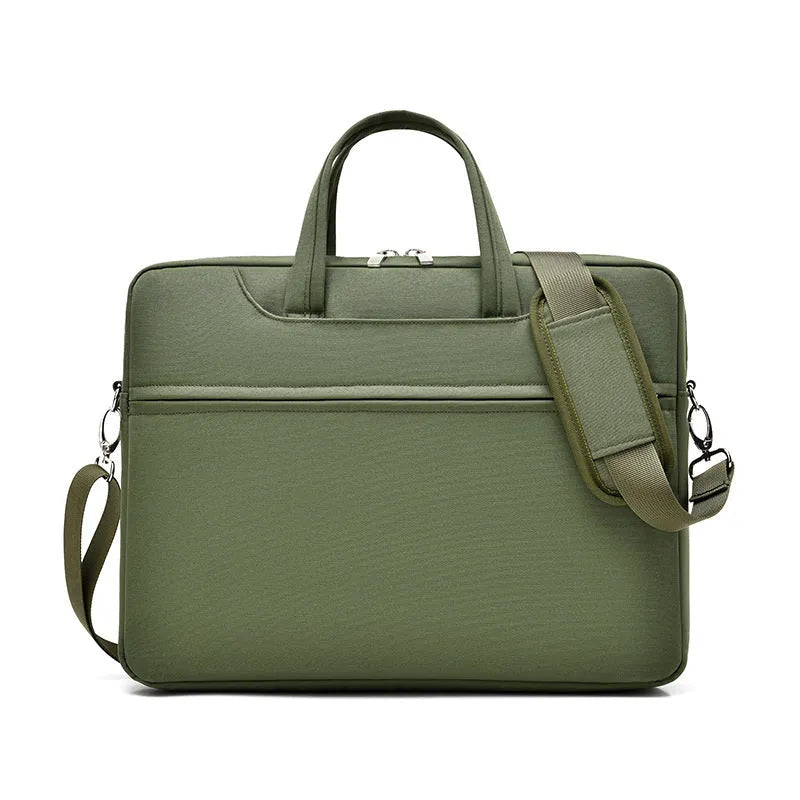 Men's large capacity Oxford cloth laptop bag in gray with burden reduction design, fits 15.6 inch laptop
