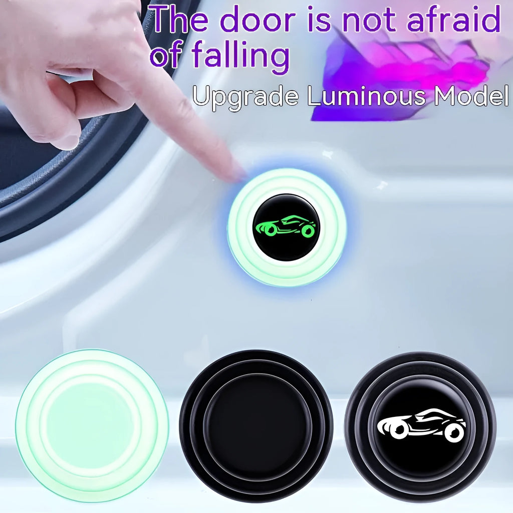 20mm thick silicone car door shock pads in black, white, and luminous colours