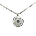 Stainless steel barbell disk sports necklace with geometric pendant on 60cm chain