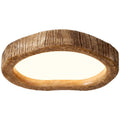 Round wood grain finish ceiling light in new Chinese style for bedroom