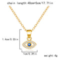 Devil's eye necklace with blue pendant, copper cross chain, 41-50cm perimeter, two colour options