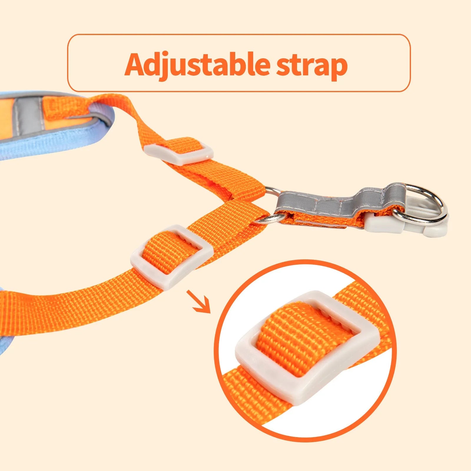 Adjustable dog harness with haulage rope and anti-breaking vest in multiple colours