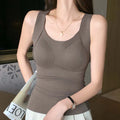 Double-sided brushed cashmere silk band vest with fleece lining and chest pad in black, slim tie-style fit